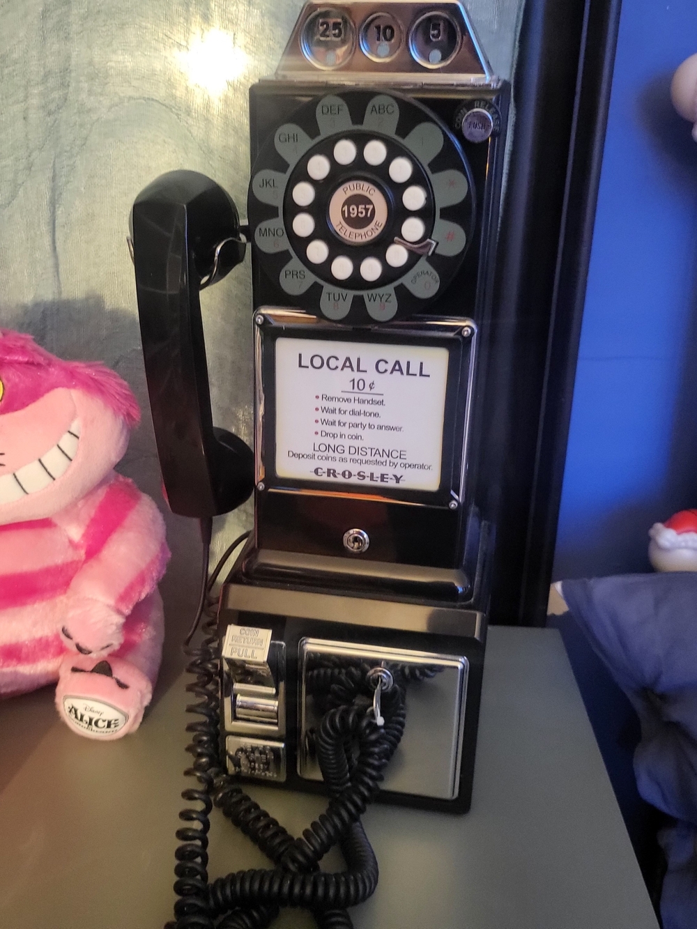 Crosley Black Retro Payphone-Style Corded Phone